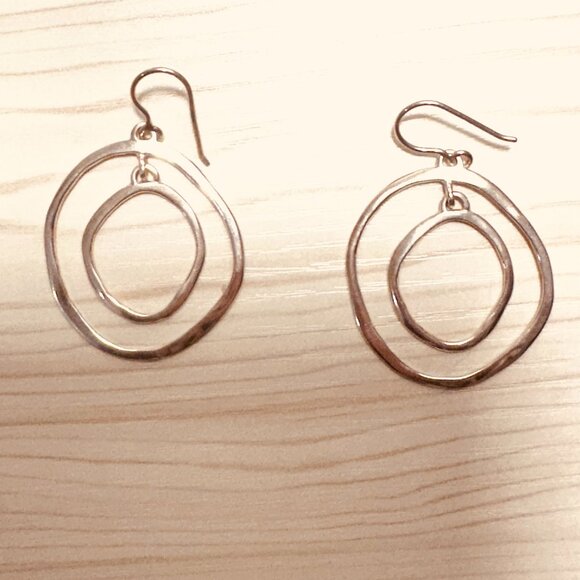 NWOT SILPADA SILVER DOUBLE HOOP EARRINGS - Picture 1 of 2